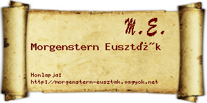 Morgenstern Euszták névjegykártya